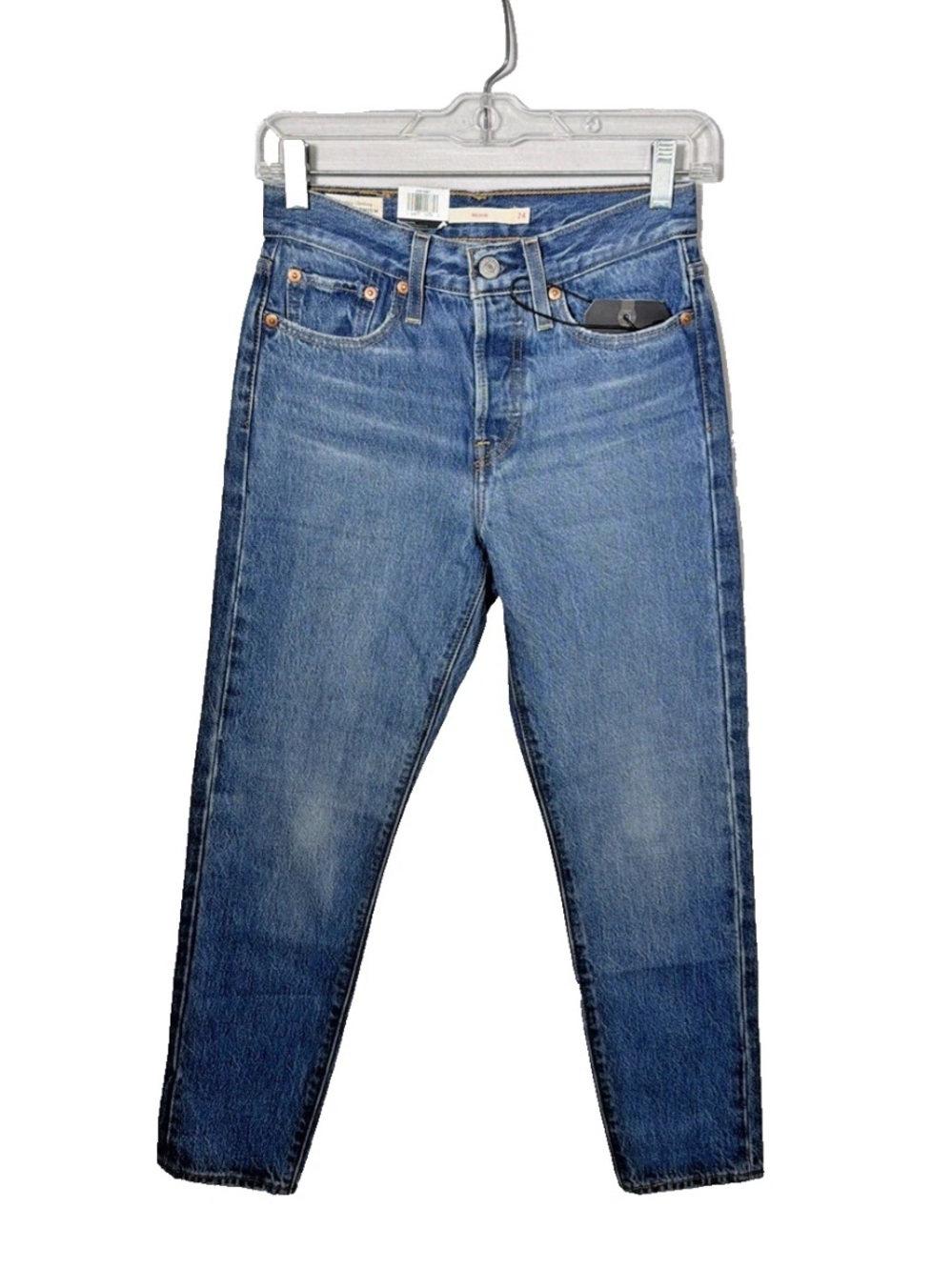 Levi's Premium Wedgie Icon Fit Tapered Jeans Women's Size 24 Button-Fly NWT New